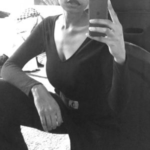 Black long sleeve bodysuit